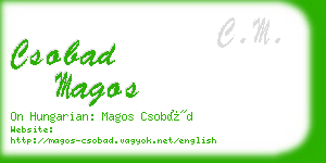 csobad magos business card